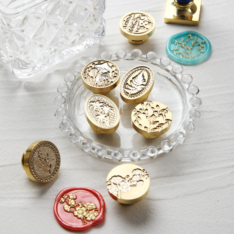 レトロなワックスシールスタンプ春の花さくらシールスタンプヘッ - Wax Seal Stamp Set のレビューと価格