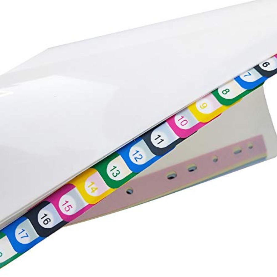 A4プラスチックバインダーインデックスタブディバイダー、強化 - Tab Divider A4 のレビューと価格