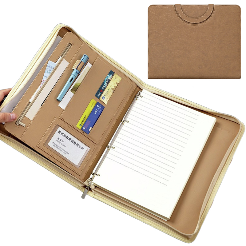 多機能 A4 PU レザービジネスポートフォリオフォルダーリ - Binder A4 Lever のレビューと価格