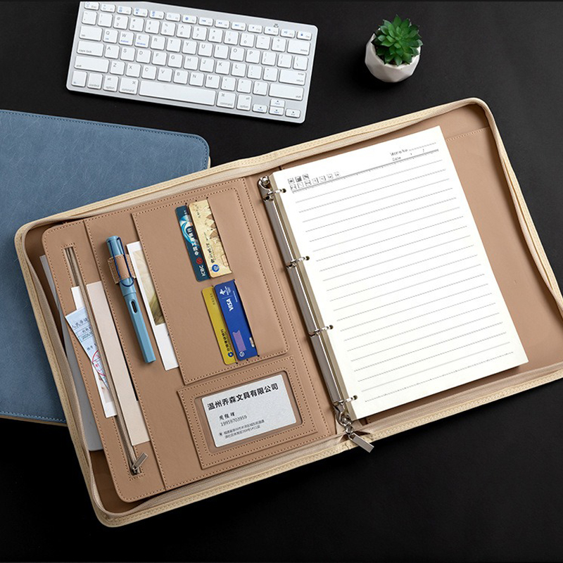 多機能 A4 PU レザービジネスポートフォリオフォルダーリ - Binder A4 Lever のレビューと価格