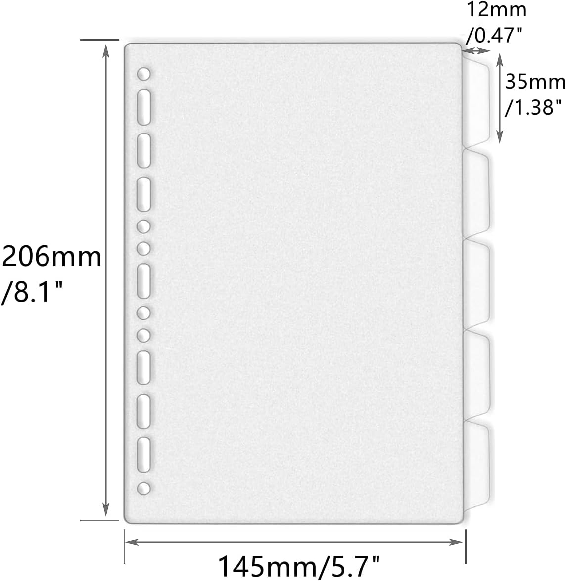 A4 A5 B5 バインダー用仕切り、ジェネラホールバインダ - Tab Divider A4 のレビューと価格