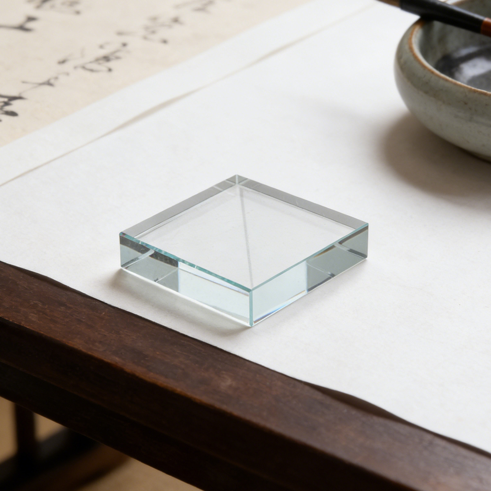 透明な正方形ペーパーウェイト クリスタルクリアな装飾 オフィ - Paper Weight Crystal のレビューと価格