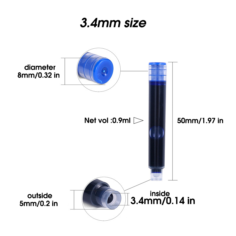 50 個万年筆インクカートリッジリフィルボトル 4 色使い捨 - Fountain Pen Bottled Ink のレビューと価格