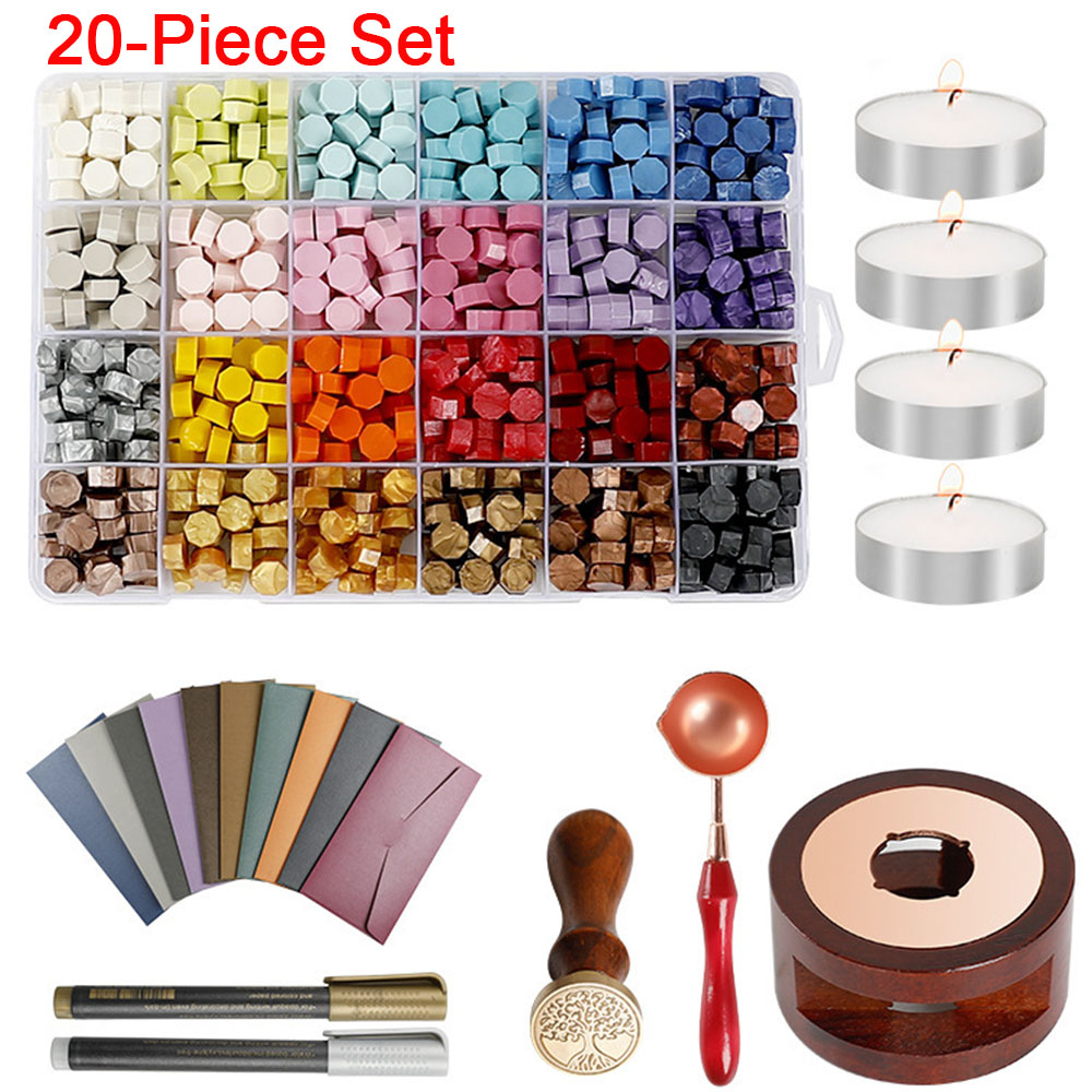 20個/セット ワックスシールスタンプセット ワックスペレッ - Wax Seal Stamp Set のレビューと価格