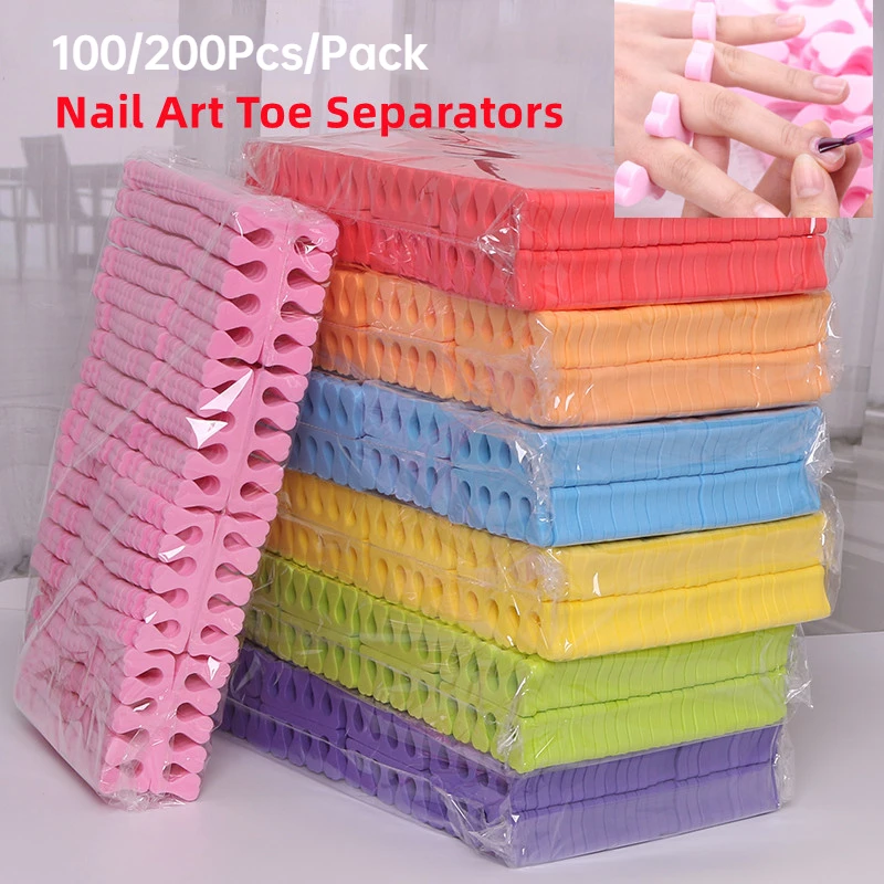 100,200 ピース/パックネイルアートつま先セパレーター - Gel Refill Pack のレビューと価格