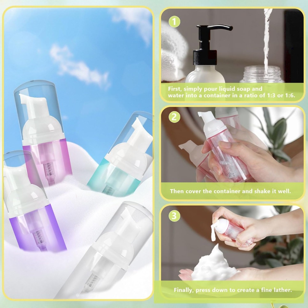 4個セット フォームポンプボトル 60ml 2oz ミニ空ボ - Gel Refill Pack のレビューと価格