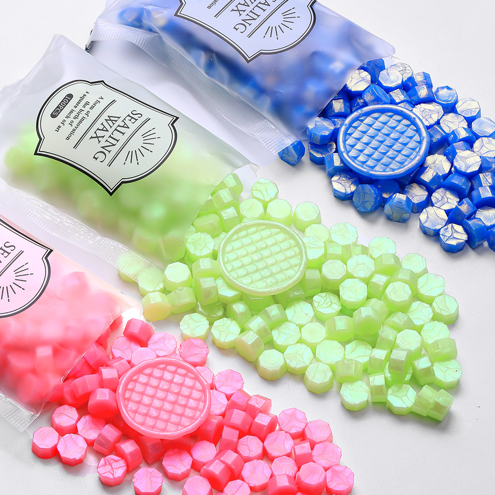 オーロラボレアリス八角形ワックスシールビーズ、ネイビーブルー - Wax Seal Stamp Set のレビューと価格