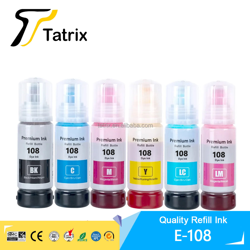 エプソン108インク対応 カラーウォーターベースボトル詰め替 - Fountain Pen Bottled Ink のレビューと価格