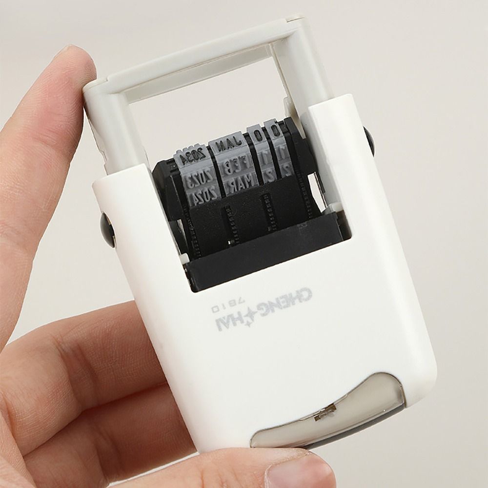 自動インクリターン式日月年データスタンプ 英語版 調整可能な - Rubber Date Stamp のレビューと価格