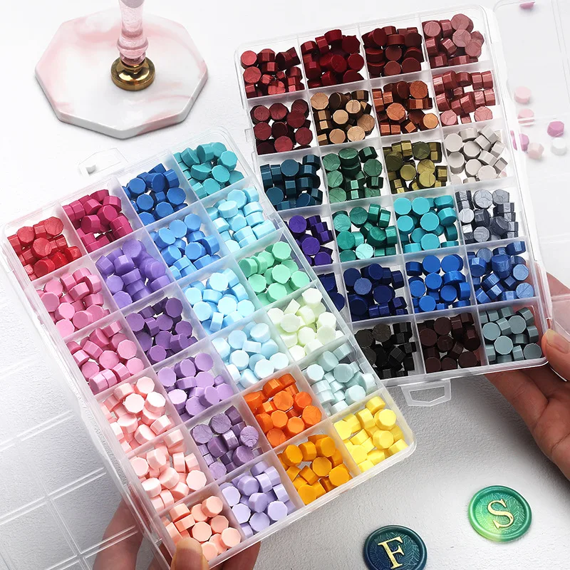 レトロな封蝋ビーズセット 10-15グリッド シールワックス - Wax Seal Stamp Set のレビューと価格