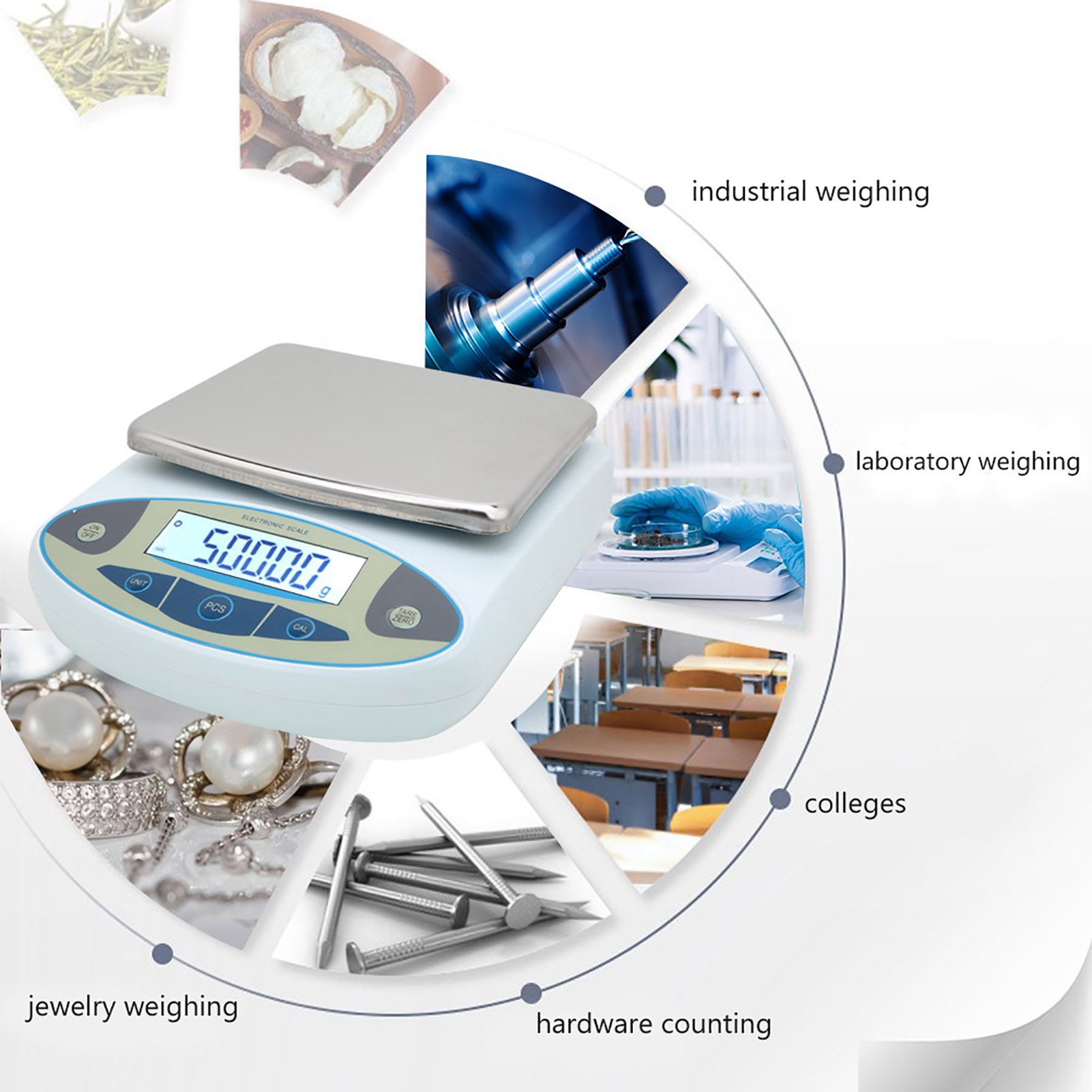 5000 グラム 0.01 グラムデジタル精密スケール計量電 - Tape Dispenser Weighted のレビューと価格