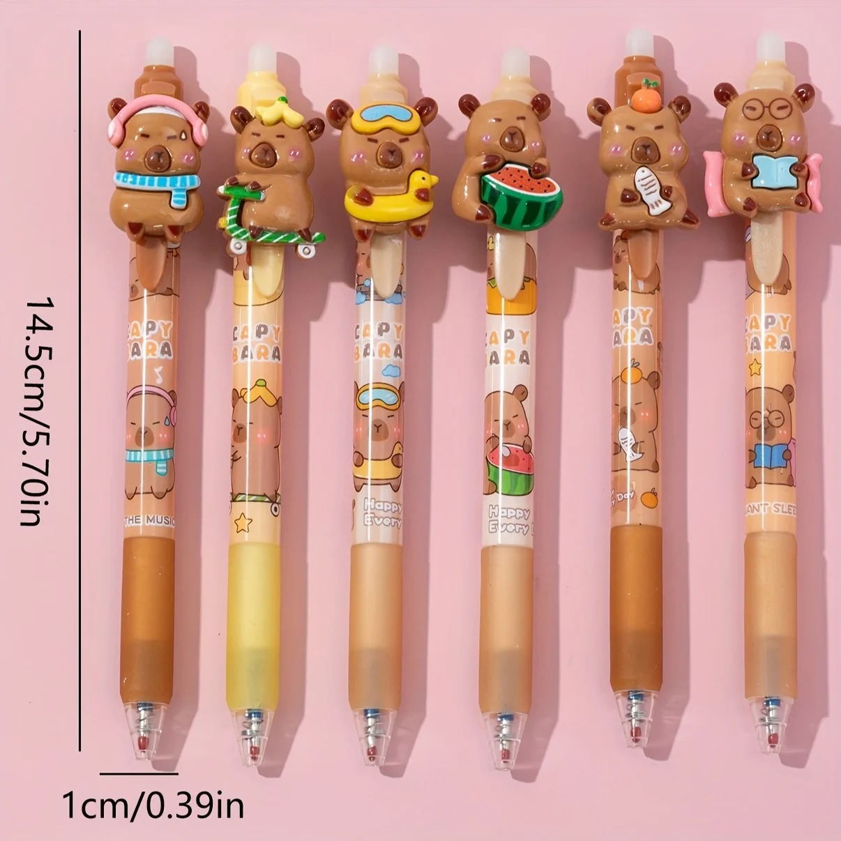 かわいいカピバラ消せるペン、0.5mm繰り出し式細字、滑らか - Correction Pen Fine のレビューと価格