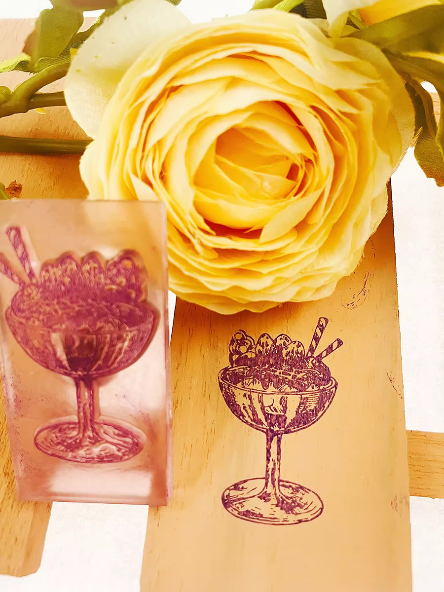 パーソナライズされた結婚式のインクスタンプ,透明なアクリルハ - Rubber Date Stamp のレビューと価格