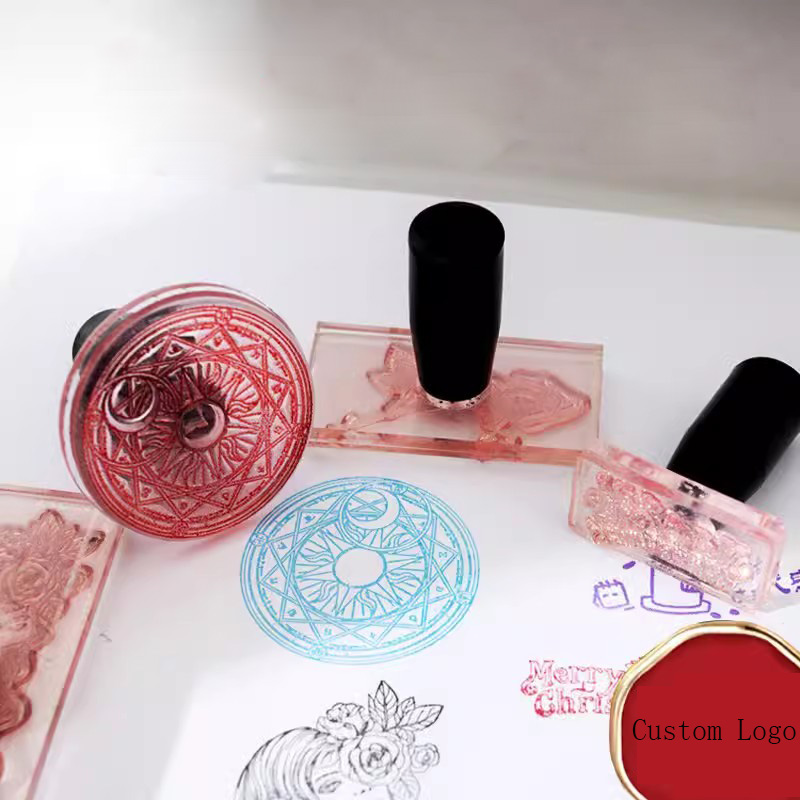 パーソナライズされた結婚式のインクスタンプ,透明なアクリルハ - Rubber Date Stamp のレビューと価格