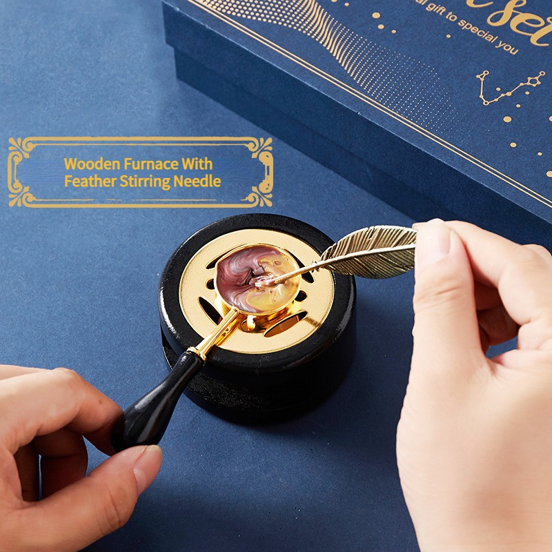 スターリーファイアラッカースタンプセット、封筒シール、ワック - Wax Seal Stamp Set のレビューと価格