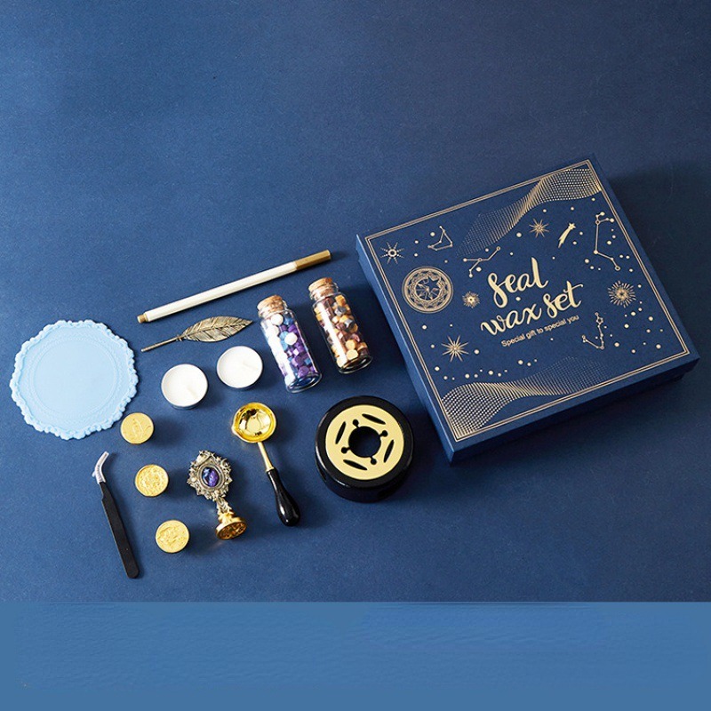 スターリーファイアラッカースタンプセット、封筒シール、ワック - Wax Seal Stamp Set のレビューと価格