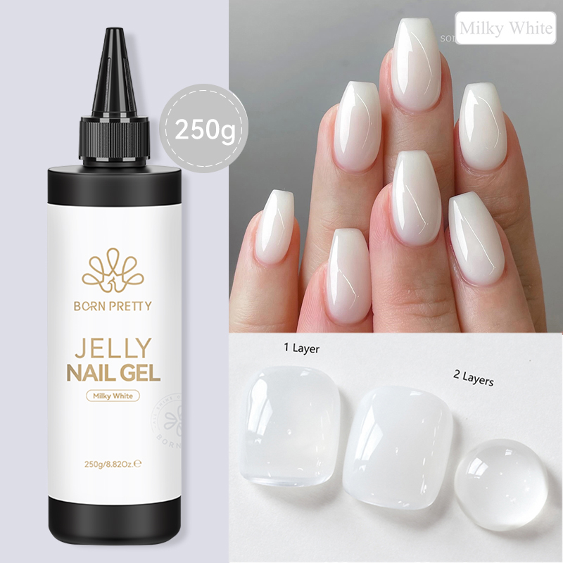 BORN PRETTY 250 グラムゼリー乳白色ピンク半透 - Gel Refill Pack のレビューと価格