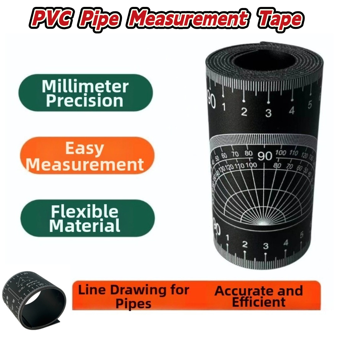 1PC PVC パイプ直径測定テープ細かく印刷されたスケール - Tape Dispenser Weighted のレビューと価格