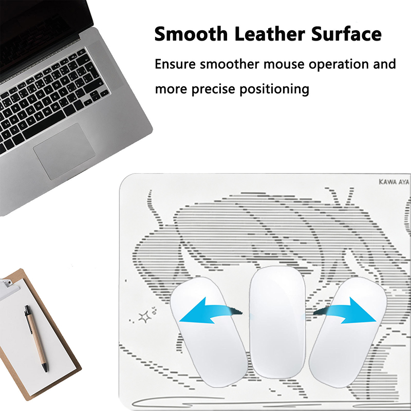 1 個革製マウスパッドアニメエンジェルガール Y2k かわい - Leather Desk Pad のレビューと価格